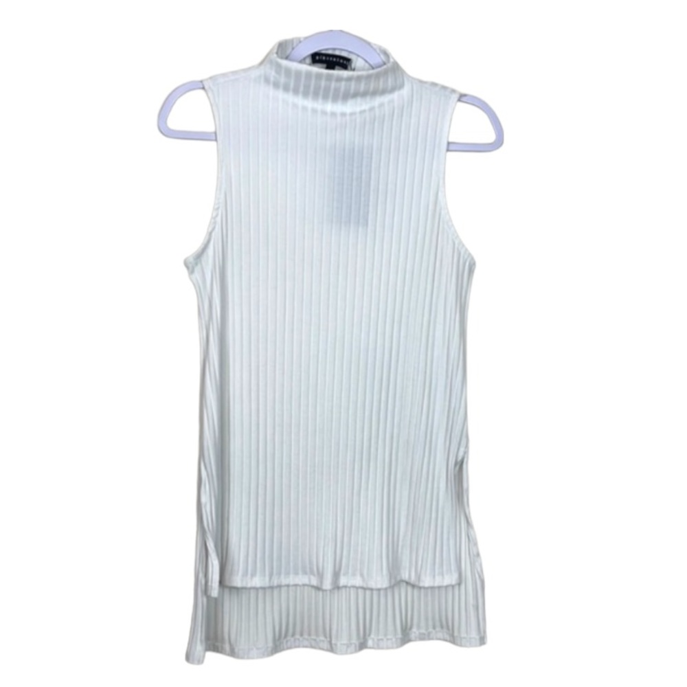 GIBSONLOOK Off White Ribbed Mock Neck Top NWT Size Medium - Picture 1 of 6